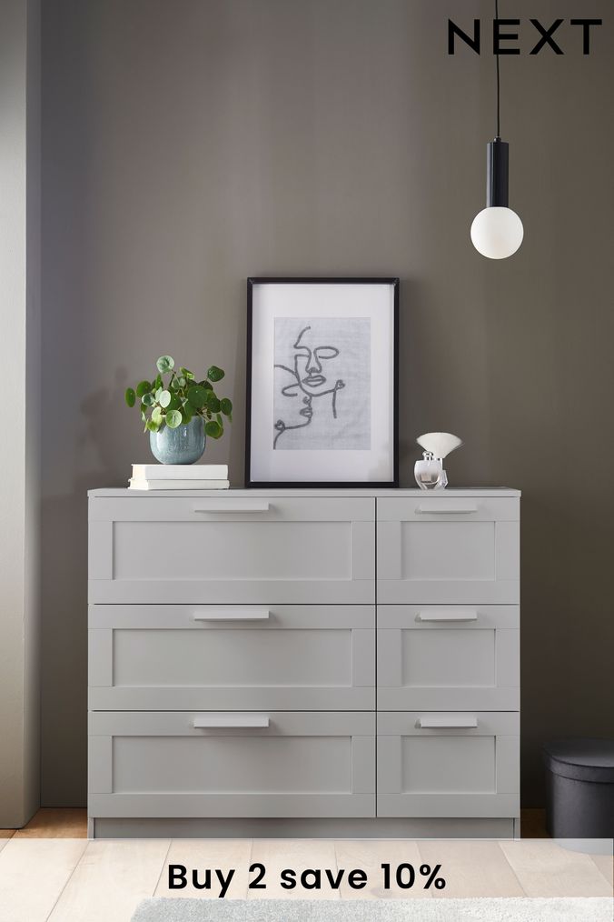 Light grey shop dresser set