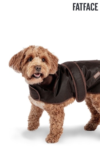 FatFace Brown Sussex Wax Dog Coat (903008) | £35 - £52