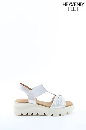 Heavenly Feet Ladies Vegan Friendly Comfort White Sandals (903119) | £45