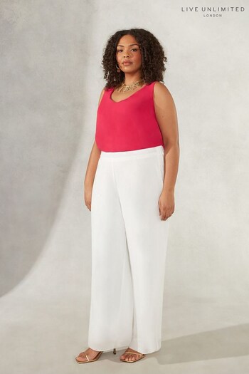 Live Unlimited Chiffon Lined White Trousers (903145) | £79