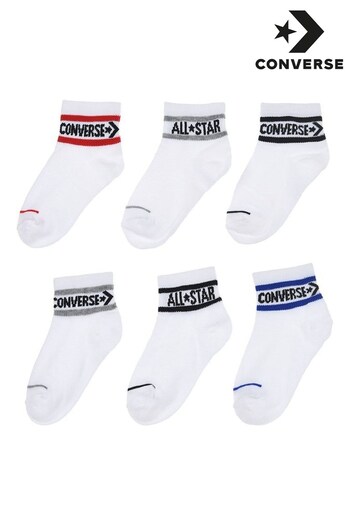 Converse Carhartt White Ankle Socks 6 Pack Kids (903179) | £18