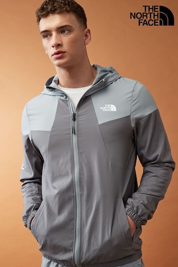 The North Face Grey Mens Mountain Athletics Wind Hooded Track Jacket (903335) | £90