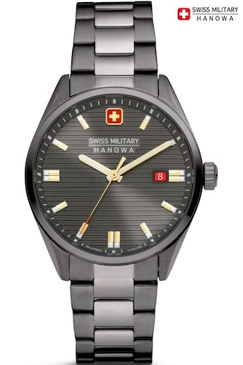 Swiss Military Hanowa Gents Grey Roadrunner Watch (903443) | £259
