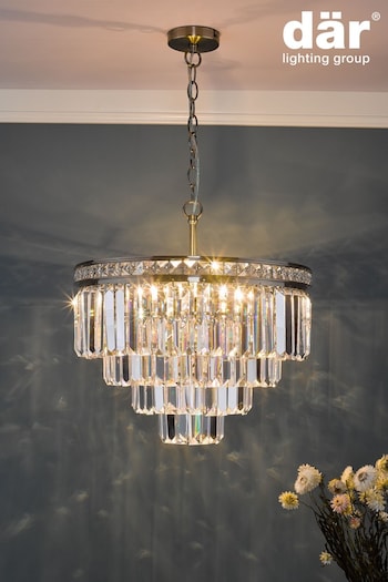 Dar Lighting Silver Vyana 4 Light Ceiling Light Pendant (903507) | £230