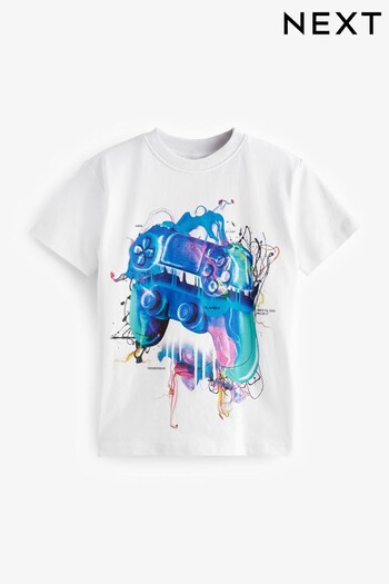 White Controller Short Sleeve Graphic T-Shirt (3-16yrs) (903662) | £8 - £11