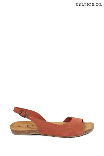 Celtic & Co. Red Sling Back Flat Sandals (903677) | £25