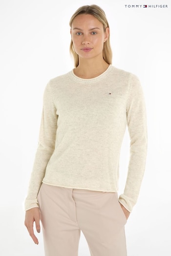 Tommy Hilfiger Slim Fit Soft Wool White Sweater (903963) | £110