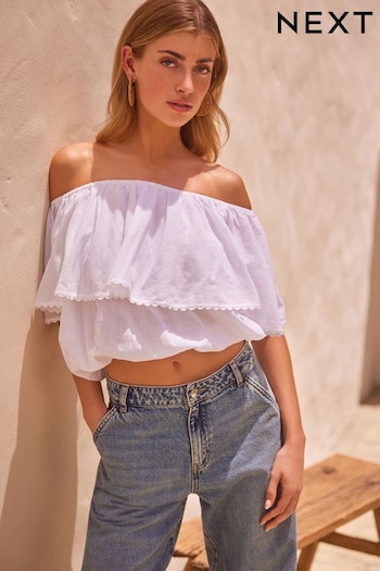 White Frill Summer Top (904050) | £22