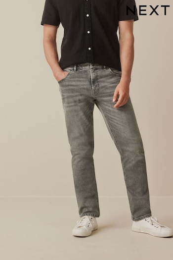 Washed Grey Straight Vintage Stretch Authentic Jeans James (904107) | £28