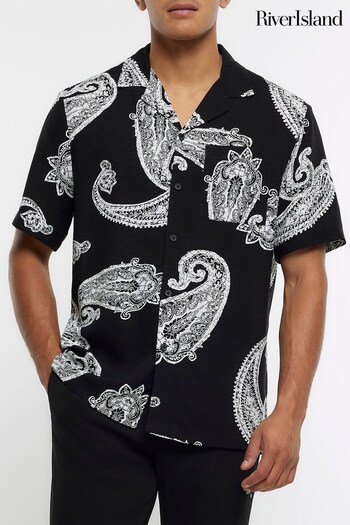 River Island Black Paisley Patterned Shirt (904190) | £32