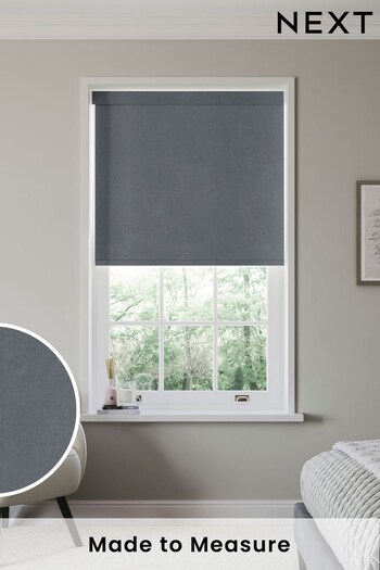 Charcoal Grey Hollis Made to Measure Blackout Roller Blind (904532) | £58