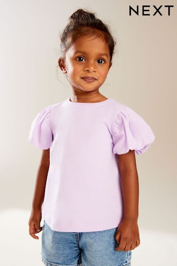 Lilac Purple Puff Short Sleeve T-Shirt (3mths-7yrs) (904682) | £6 - £8
