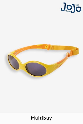 JoJo Maman Bébé Yellow Kids' Flexible Sunglasses with Straps (905150) | £16