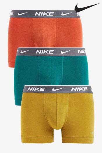 Nike Red Mens Underwear Everyday Cotton Stretch Trunks (3 Pack) (905210) | £32