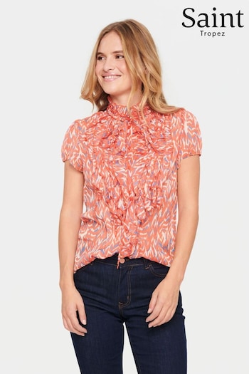 Saint Tropez Orange Lilja Short Sleeve Shirt (905292) | £45