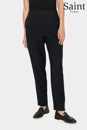 Saint Tropez Celest Elastic Waist Black Trousers (905435) | £35