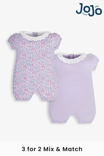 Babygrows & Sleepsuits Pastel 2-Pack Pretty Baby Rompers (905725) | £30