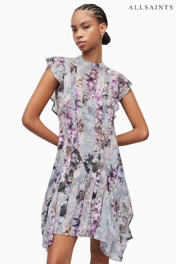 AllSaints Grey Fleur Lucia Dress (905735) | £199