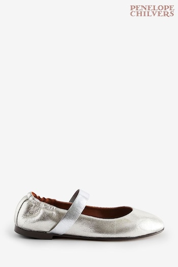 Penelope Chilvers Silver Rock And Roll Leather Shoes (905742) | £149
