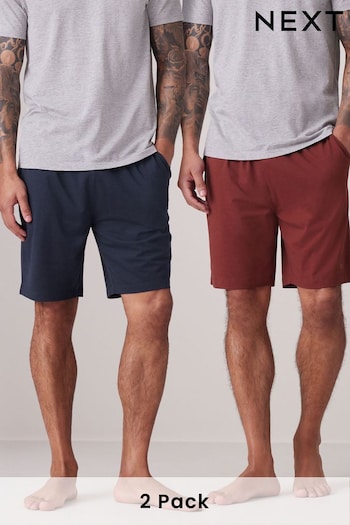 Navy Blue/Orange Modal Lightweight Shorts pantalon 2 Pack (905802) | £27