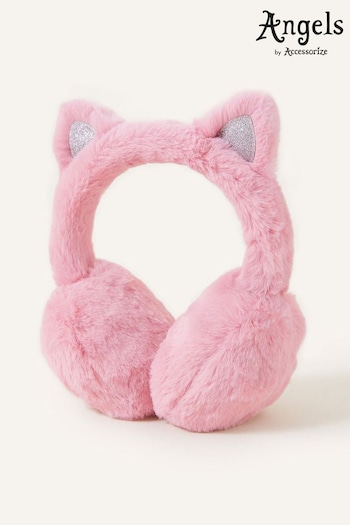 Angels by Accessorize Pink Faux Fur Fluffy Cat Earmuffs (905809) | £10