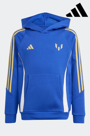 adidas Blue/White Pitch 2 Street Messi Hoodie Kids (905855) | £40