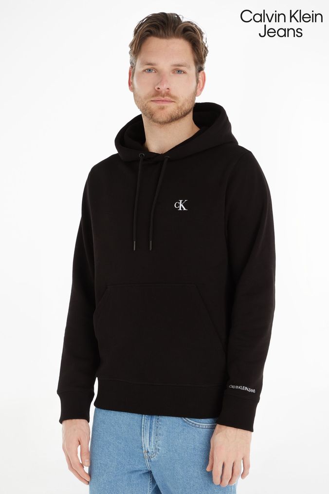 Calvin klein black hoodie men outlet