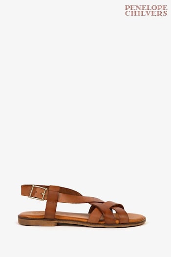 Penelope Chilvers Buttercup Brown Leather Sandals (905984) | £129