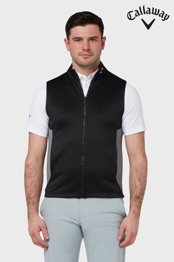 Callaway Apparel Mens Golf Chev Textured Black Gilet (906202) | £50