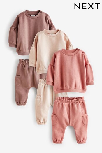 Pink Baby Cosy Sweaters And Joggers 6 Piece Set (906451) | £32 - £34