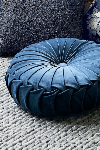 Laura Ashley Seaspray Blue Round Rosanna Cushion (906643) | £35