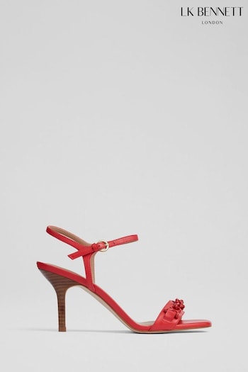 LK Bennett Ivonne Leather Kitten Heel Twins Sandals (906690) | £299