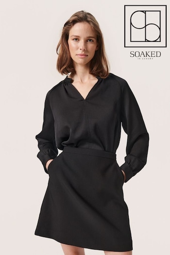 Soaked in Luxury Ioana Long Sleeves Black Blouse (907013) | £60