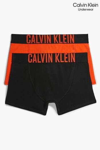Calvin Klein Boys Orange Intense Power Trunks 2 Packs (907214) | £28