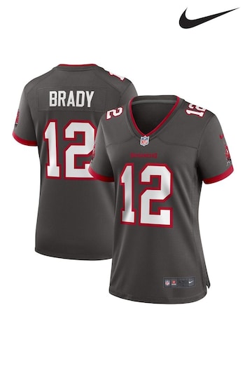 Nike Grey NFL Tampa Bay Buccaneers Alternate Game Jersey - Tom Brady Womens (907287) | £105
