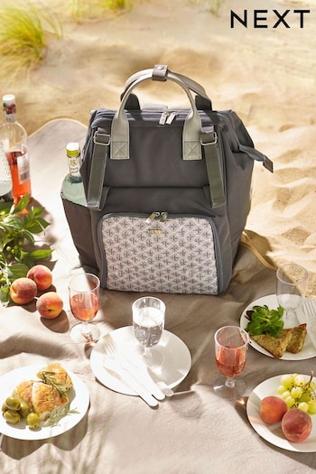 Grey Geo Picnic 4 Person Picnic Backpack (907371) | £50