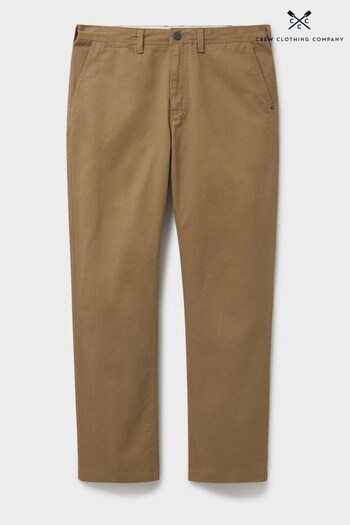 Crew Clothing Company Blue Cotton Casual Trousers Braun (907374) | £65