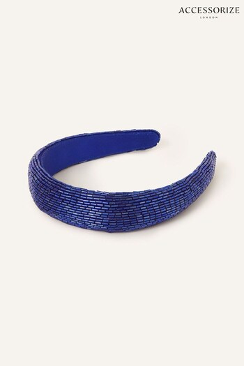 Accessorize Blue Beaded Headband (907446) | £25