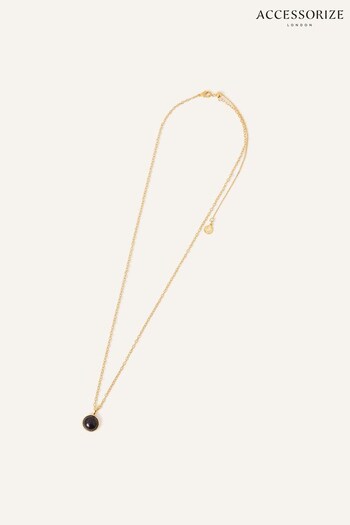 Accessorize Onyx Black Pendant Necklace (907593) | £20