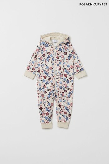 Organic Floral Print Hooded All-In-One (907781) | £28