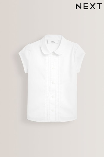 White Puff Sleeve Lace Trim School Blouse (3-14yrs) (907911) | £5 - £10