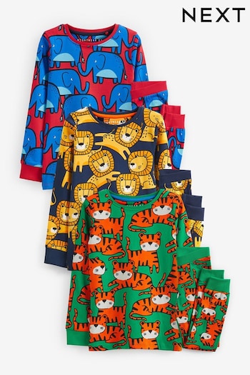 Bright Animal Snuggle Pyjamas 3 Pack (9mths-8yrs) (908189) | £30 - £36