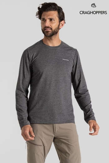Craghoppers Nosilife Abel Long Sleeve Grey T-Shirt (908263) | £40