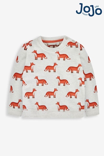 JoJo Maman Bébé Natural Fox Print Sweatshirt (908760) | £22