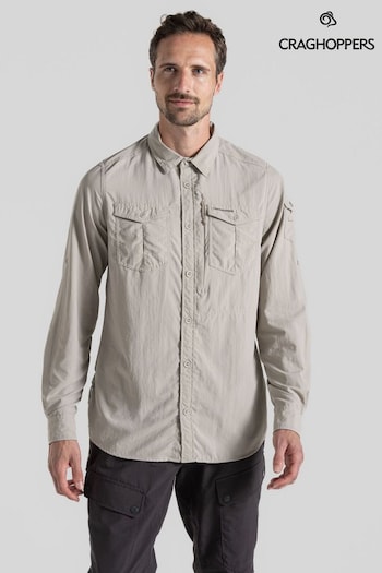 Craghoppers Grey Nosilife Adventure Long Sleeve Shirt (908767) | £85