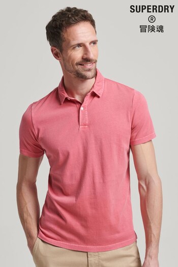 Superdry Pink Superdry Pink Jersey Polo Shirt (908975) | £20