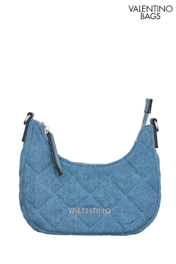 Valentino Special Bags Blue Ocarina Quilted Half Moon Crossbody Bag (909291) | £105