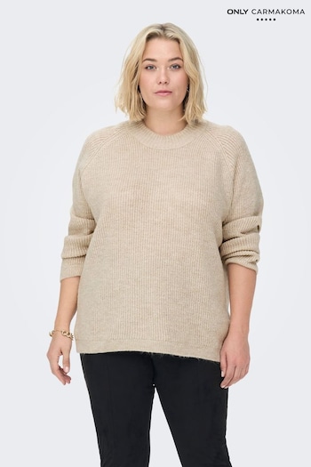 ONLY Curve Cream Round Neck Soft Touch Kinitted Jumper (909432) | £26