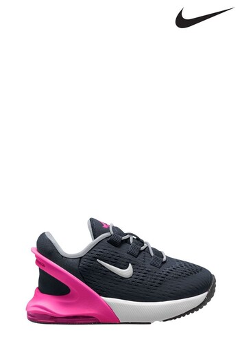 Nike Navy/Pink Air Max 270 GO Infant Trainers (909714) | £65