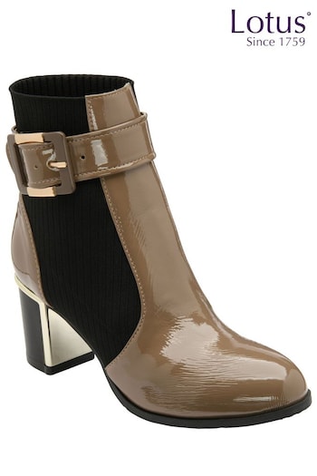 Lotus Natural Heeled Ankle Boots Zone (910340) | £70
